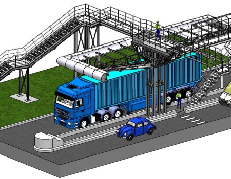 Conception 3D d'une passerelle métallique